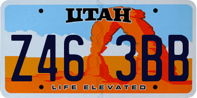 UT license plate Z463BB