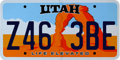 UT license plate Z463BE