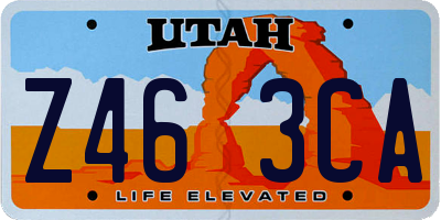 UT license plate Z463CA