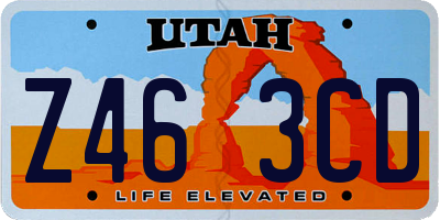 UT license plate Z463CD