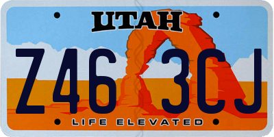 UT license plate Z463CJ