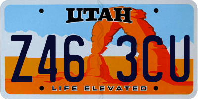 UT license plate Z463CU