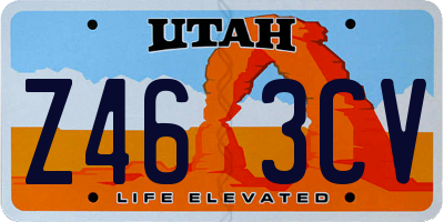 UT license plate Z463CV