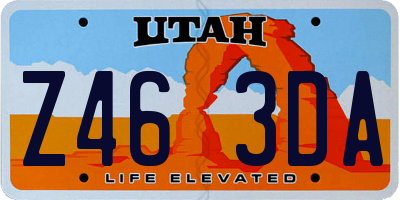 UT license plate Z463DA