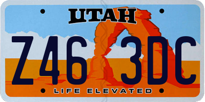 UT license plate Z463DC