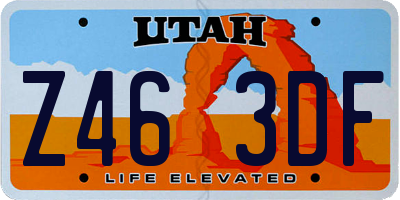 UT license plate Z463DF
