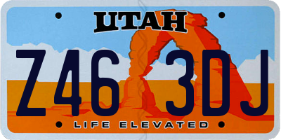 UT license plate Z463DJ