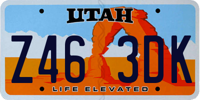 UT license plate Z463DK