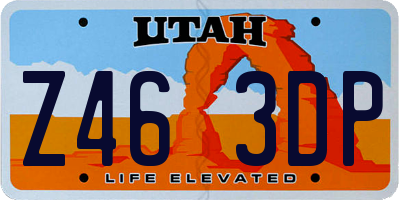 UT license plate Z463DP