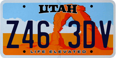 UT license plate Z463DV