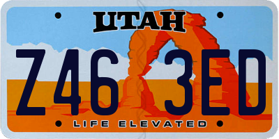 UT license plate Z463ED