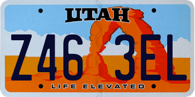 UT license plate Z463EL