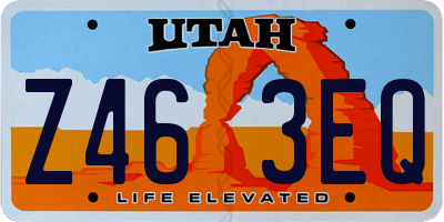UT license plate Z463EQ
