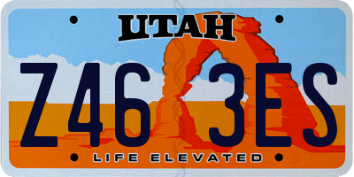 UT license plate Z463ES
