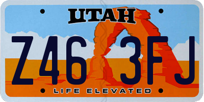UT license plate Z463FJ