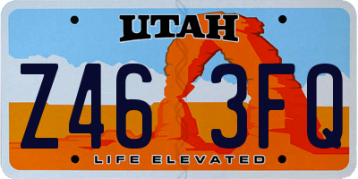 UT license plate Z463FQ