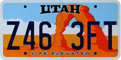 UT license plate Z463FT