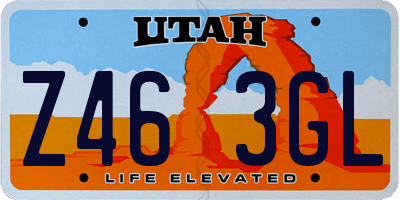 UT license plate Z463GL