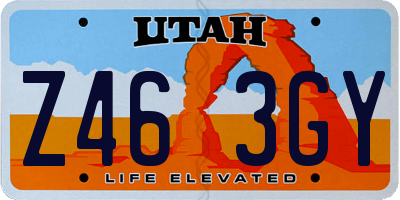 UT license plate Z463GY