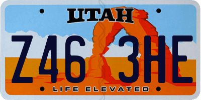 UT license plate Z463HE