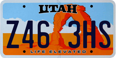 UT license plate Z463HS