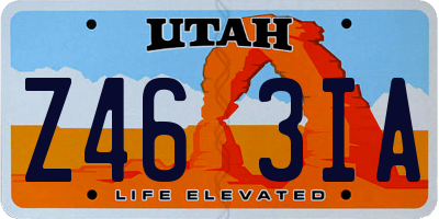UT license plate Z463IA