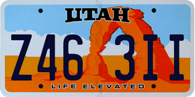 UT license plate Z463II