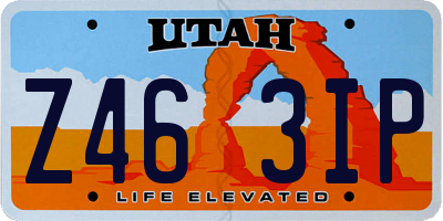 UT license plate Z463IP