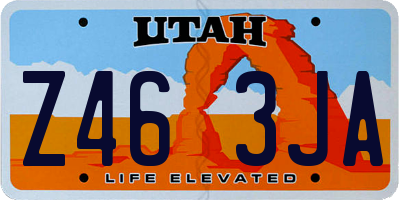 UT license plate Z463JA