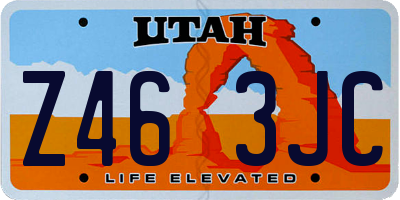UT license plate Z463JC