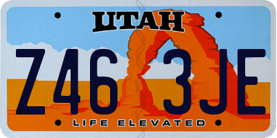 UT license plate Z463JE