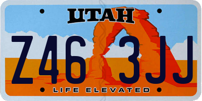 UT license plate Z463JJ