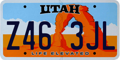 UT license plate Z463JL