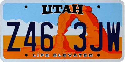 UT license plate Z463JW