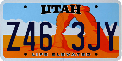 UT license plate Z463JY