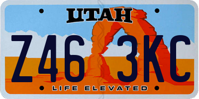 UT license plate Z463KC