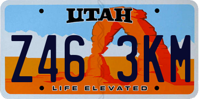 UT license plate Z463KM