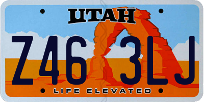 UT license plate Z463LJ