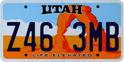 UT license plate Z463MB