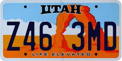 UT license plate Z463MD