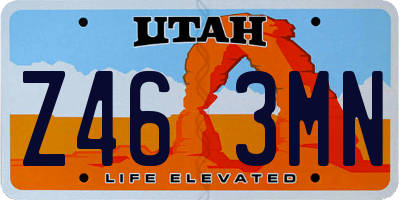 UT license plate Z463MN