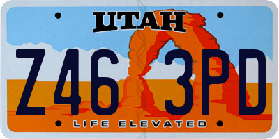 UT license plate Z463PD