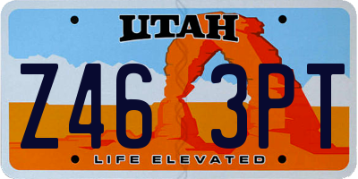 UT license plate Z463PT