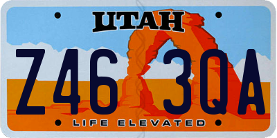 UT license plate Z463QA