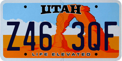 UT license plate Z463QF