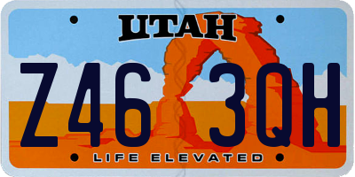 UT license plate Z463QH
