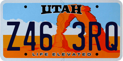 UT license plate Z463RQ