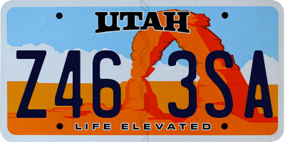 UT license plate Z463SA