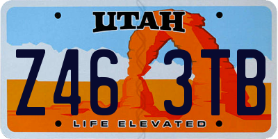 UT license plate Z463TB