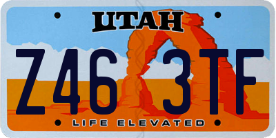 UT license plate Z463TF